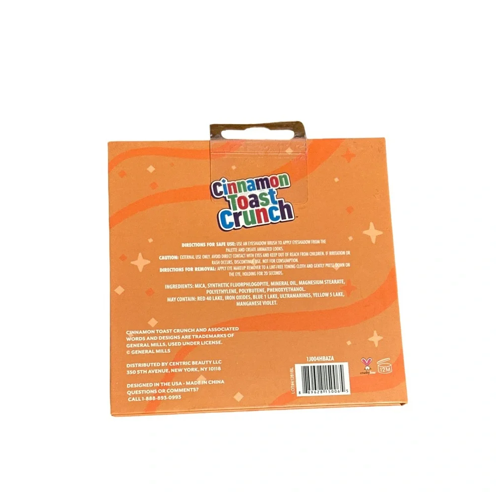 NEW Cinnamon Toast Crunch Eyeshadow Palette 12 Shade Neutral Fun Makeup Set